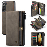 For Samsung Galaxy S22+ Plus Case Detachable Wallet Folio PU Leather Cover, Brown | iCoverLover Australia