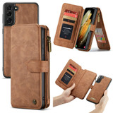 For Samsung Galaxy S22+ Plus Case Wild Horse Texture PU Leather Folio Case, Brown | iCoverLover Australia