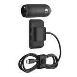 Belkin BoostCharge 30W USB-C Car Charger, With USB-C to Lightning Cable, Black - iCoverLover Australia