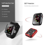 For Apple Watch Series 5, 40-mm Case, Full Coverage Plating TPU Cover,Red - iCoverLover Australia