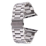 For Apple Watch SE (2nd Gen), 44-mm Case Butterfly Stainless Steel Watch Band, Silver | iCoverLover.com.au