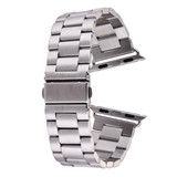 For Apple Watch Series 9, 45-mm Case Butterfly Stainless Steel Watch Band, Silver | iCoverLover.com.au