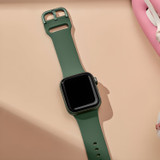 For Apple Watch Series 9, 41-mm Case, Pin Buckle Silicone Watch Strap, Clover | iCoverLover.com.au