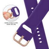 For Apple Watch Series 3, 38-mm Case, Pin Buckle Silicone Watch Strap, Purple | iCoverLover.com.au