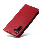 Samsung Galaxy S23 FE Case - Red Leather Wallet & Flip Cover