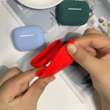 For AirPods Pro 1st Gen Case, Protective Silicone Cover, Snap Hook, Purple | iCoverLover Australia