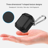 For AirPods 2nd Gen Case, Armor Silicone Protective Cover, Carabiner, Black | iCoverLover Australia