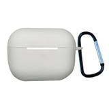 For AirPods Pro 2nd Gen Case, Protective Silicone Cover, Snap Hook, White | iCoverLover Australia