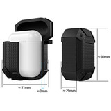 For AirPods 1st Gen Case, Armor Silicone Protective Cover, Carabiner, Black | iCoverLover Australia