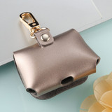For AirPods Pro 2nd Gen Case, Protective PU Leather Cover, Snap Hook, Champagne Gold | iCoverLover Australia
