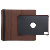 For iPad Pro 11-inch (M4) Case, Rotatable Folio PU Leather Lychee Cover, Stand, Brown | iCoverLover.com.au