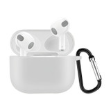 For AirPods 3rd Gen Case, Solid Color Silicone Protective Cover with Hook