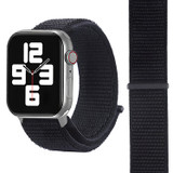 For Apple Watch Series 8, 45-mm Case, Simple Nylon Sports Watch Strap, Touch Fastener, Black | iCoverLover.com.au