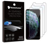 iCoverLover [3-pack] iPhone 11 Pro & XS & X Tempered Glass Screen Protector | Protective iPhone 11 Pro & XS & X Screen Protectors | Strong iPhone 11 Pro & XS & X Glass Screen Protector | iCoverLover
