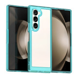 For Samsung Galaxy Z Fold6 5G Case, Colourful Series Shielding Back Cover, Transparent Blue | iCoverLover.com.au