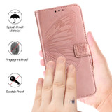 For Samsung Galaxy Z Fold6 Case, Butterfly Embossed Folio PU Leather Wallet Cover, Rose Gold | iCoverLover.com.au