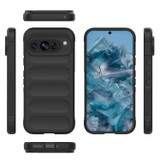 For Google Pixel 9 Pro 5G Case, Wavy Shield, Durable TPU Flannel Protective Cover, Black | iCoverLover.com.au