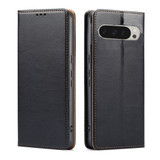 Google Pixel 9 Pro XL Leather Flip Wallet Folio Case - Black | Premium Protection & Style