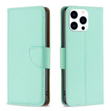 For iPhone 16 Pro Case, Lychee Texture Folio PU Leather Wallet Cover, Green | iCoverLover.com.au