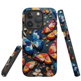 For iPhone 15 Pro Max Case Tough Protective Cover, Embroidered Butterflies | Protective Covers | iCoverLover Australia