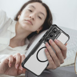 For Samsung Galaxy S24 FE 5G Case, Carbon Textured MagSafe Compatible Cover, Black | iCoverLover.com.au