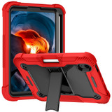 For iPad mini 7 Case,Silicone + PC Shockproof Protective Case, Holder, Red + Black | iPad mini Cases | iCoverLover.com.au