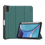 For iPad mini 7 Case,Karst Texture Folio PU+TPU PU Leather Case, 3-fold Holder & Sleep / Wake-up Function & Pen Holder, Dark Green | iPad mini Cases | iCoverLover.com.au