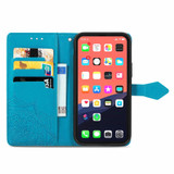 For iPhone 13 Pro Case Mandala Flower Emboss Folio PU Leather Cover Wallet, Blue | PU Leather Cases | iCoverLover.com.au