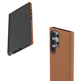 Brown Tough Protective Cover for Galaxy S25 Ultra, S25+ Plus, S25 | Earth-Toned Durability