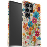 Floral Symphony Tough Cover for Galaxy S25 Ultra, S25+ Plus, S25 | Blossoming Armor