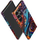 Swirling Paint Protective Case for Galaxy S25 Ultra, S25+ Plus, S25 | Artistic Defense