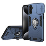 For Samsung Galaxy A56 5G Case - Camera Shield, Shock-Resistant PC + TPU Armor Cover with Rotating Ring Bracket, Royal Blue | iCoverLover.com.au