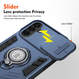 For Samsung Galaxy A56 5G Case - Camera Shield, Shock-Resistant PC + TPU Armor Cover with Rotating Ring Bracket, Royal Blue | iCoverLover.com.au