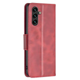 For Samsung Galaxy A56 5G Case - Lambskin Texture, Folio PU Leather Wallet Cover with Card Slots, Lanyard, Red | iCoverLover.com.au