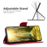 For Samsung Galaxy A56 5G Case - Lambskin Texture, Folio PU Leather Wallet Cover with Card Slots, Lanyard, Red | iCoverLover.com.au