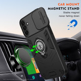 For Samsung Galaxy A36 5G Case - Camera Shield, Shock-Resistant PC + TPU Armor Cover with Rotating Ring Bracket, Black | iCoverLover.com.au