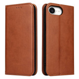 iPhone 16e Leather Flip Wallet Case – Brown | Classic & Protective