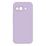 For Google Pixel 9a Case, Liquid Silicone Flannel Lined Back Cover, Purple | iCoverLover.com.au