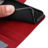 For Google Pixel 9a Case, Calf Texture Folio PU Leather Wallet Cover, Red | iCoverLover.com.au
