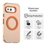 For Google Pixel 9a Case - Durable Acrylic + TPU, MagSafe Compatible Scratch-Resistant Cover, Orange | iCoverLover.com.au
