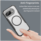 For Google Pixel 9a Case, Carbon Textured MagSafe Compatible Cover, Black | iCoverLover.com.au