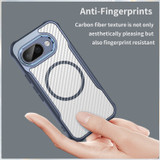 For Google Pixel 9a Case, Carbon Textured MagSafe Compatible Cover, Blue | iCoverLover.com.au