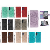 For Samsung Galaxy A56 Sunny Mandala PU Leather Case - Card Slots & Stand Cover | iCoverLover.com.au