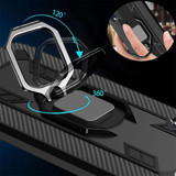 For Galaxy A90 5G Carbon Fiber Protective Case, Ring Holder, Blue | iCoverLover.com.au | Samsung Galaxy A Cases