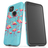 For Google Pixel 4a Case, Tough Protective Back Cover, Flamingoes | Protective Cases | iCoverLover.com.au