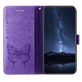 For Google Pixel 10 Pro Butterfly Wallet Case, PU Leather with Card Holder & Stand, Purple | iCoverLover.com.au