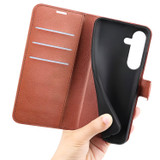 For Samsung Galaxy S25 FE PU Leather Wallet Case | Stylish Protection with Stand & Card Holder, Brown | iCoverLover Australia