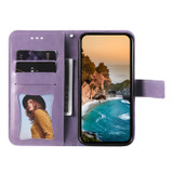 For iPhone 17 Wallet Case - Protective Embossed Floral PU Leather Cover, Light Purple | iCoverLover.com.au