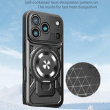 For iPhone 17 Pro Max, 17 Pro, Air or 17 MagSafe Compatible Case - Rotating Kickstand Protective Cover, Black