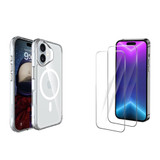 iPhone 17 Case Compatible with Magsafe + 2X Screen Protectors